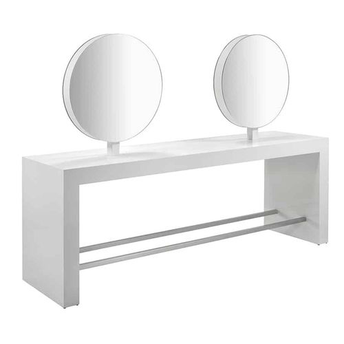 Moderner Schminktisch - POLARIS  - VEZZOSI - Stahl / für Frisörsalon / Zweisitzer
