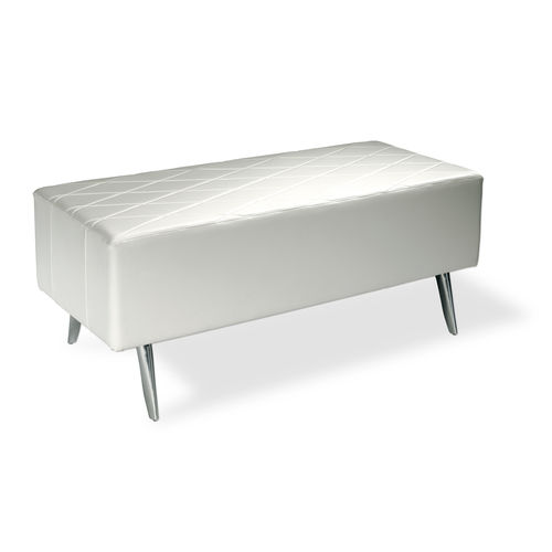 Design-Polsterbank - IL RETTANGOLO  - VEZZOSI - Leder / Aluminium / Gestell aus Metall