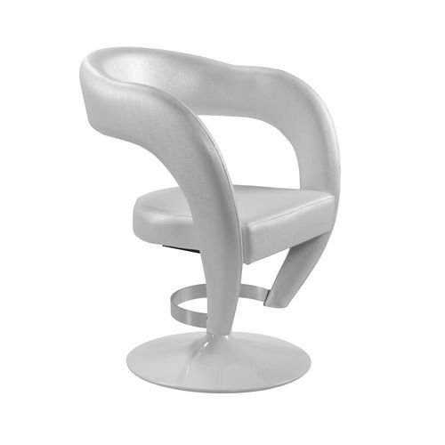 Moderner Friseurstuhl - S-CHAIR - VEZZOSI - Kunstleder / Stahl / mit Hubhydraulik