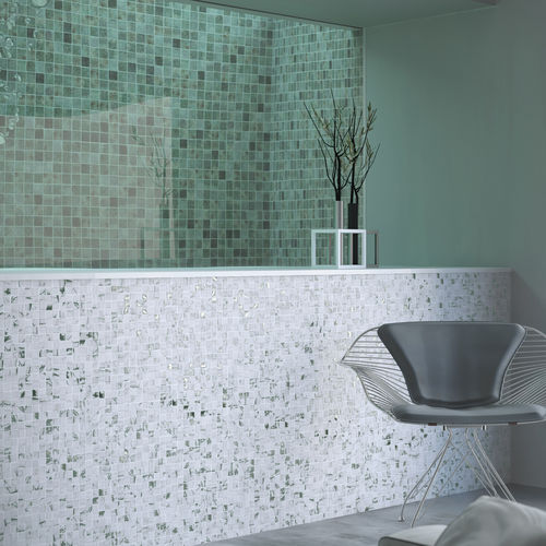 Glasmosaikfliese - MARMOREAL - ONIX Mosaico - Metall / Hochglanz / matt