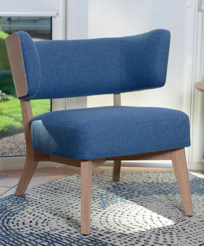 Moderner Kaminsessel - LYLA - Perrouin Sièges - Stoff / Eiche / Farbe anpassbar