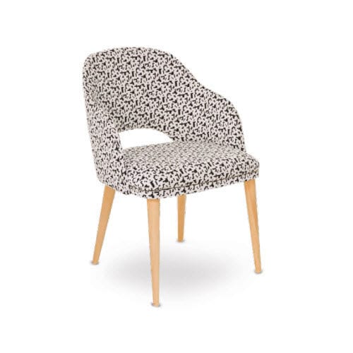 Moderner Sessel - LUNA - Perrouin Sièges - Stoff / Buche / Massivholz