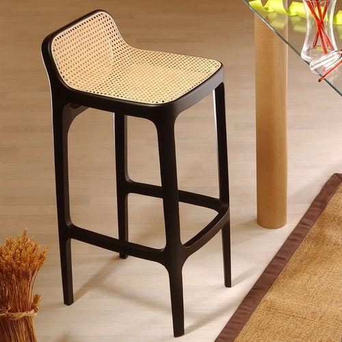 Moderner Barstuhl - YUME - Perrouin Sièges - für den Innenraum / Stoff / Gestell aus Rattan