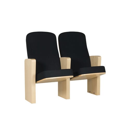 Moderner Auditoriumsessel - LUGANO - Euro Seating International - Stoff / Polyurethanschaum / Buche