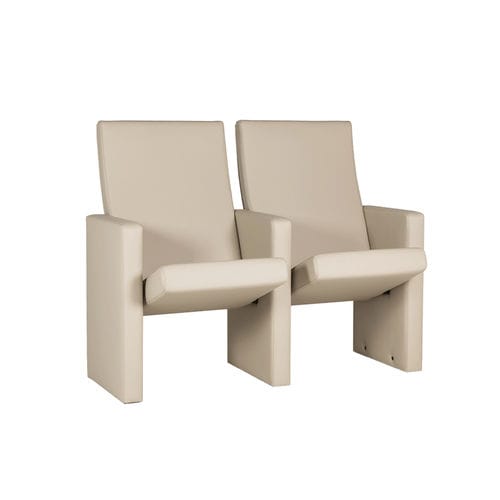 Moderner Auditoriumsessel - ETLAN  - Euro Seating International - Leder / Polyurethanschaum / Massivholz