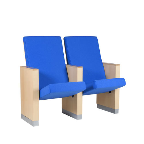 Moderner Auditoriumsessel - NUS - Euro Seating International - Stoff / Polyurethanschaum / Massivholz