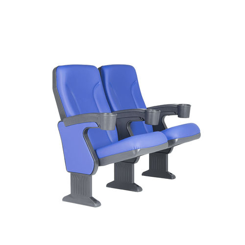 Stoffkinosessel - ARGENTINA V03 - Euro Seating International - für Gewerbegebrauch / blau / Polster