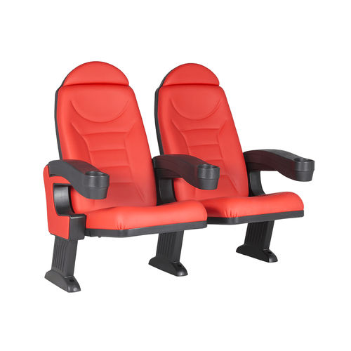 Polypropylen-Kinosessel - MONTREAL CLUB COMFORT V07 - Euro Seating International - Polyurethanschaum / für Gewerbegebrauch / orange