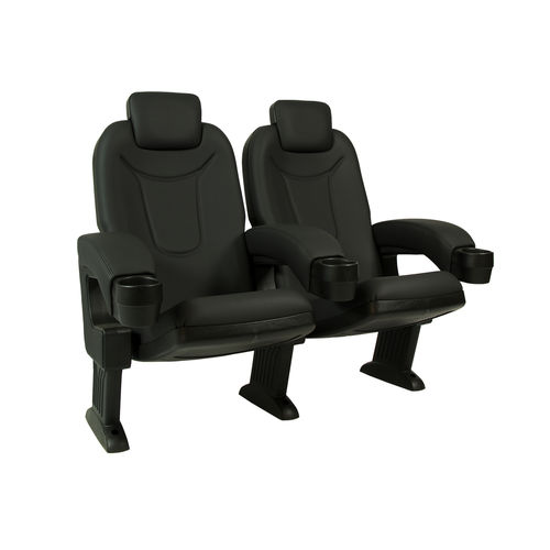 Stoffkinosessel - ROMA COMFORT V11 H - Euro Seating International - Polyurethanschaum / für Gewerbegebrauch / schwarz