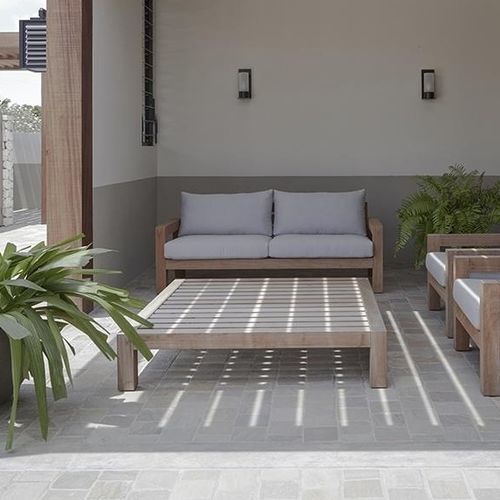 Moderner Couchtisch - LARS - Piet Boon Collection - Teakholz / Gestell aus Teakholz / rechteckig