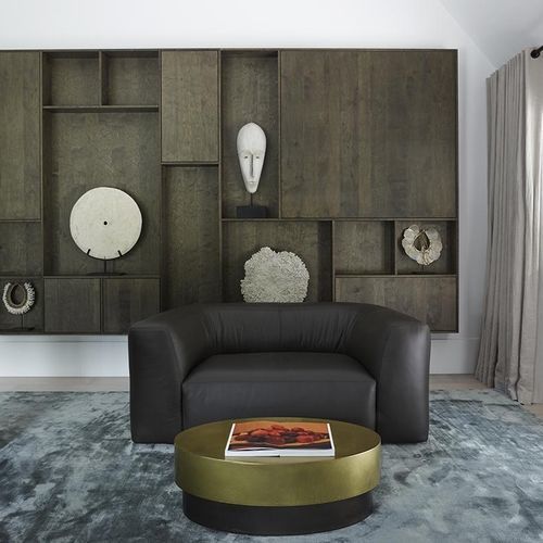 Moderner Sessel - BO - Piet Boon Collection - Stoff / Leder / Holz