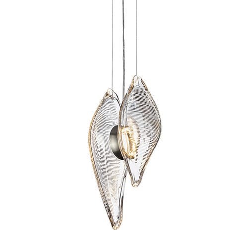 Hängelampe - Seashell  - Cliff Young - Aluminium / Glas / modern