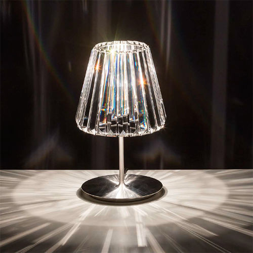 Tischlampe - Glitters  - Cliff Young - gebürsteter Edelstahl / Glas / modern