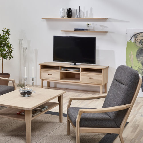 Fernsehmöbel / skandinavisches Design - 4461 - dyrlund - lowboard / mit Halterung für DVD-Player / mit Schubladen