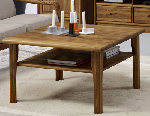 Couchtisch / skandinavisches Design - 1254-85x85 - dyrlund - Teakholz / Gestell aus Teakholz / quadratisch