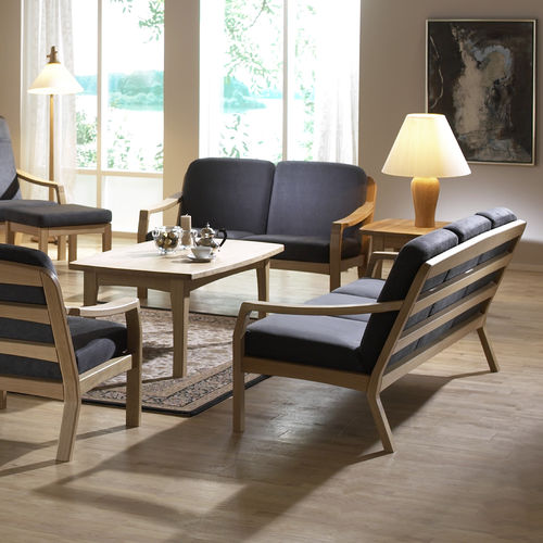 Sofa / skandinavisches Design - 1260K SERIES - dyrlund - Stoff / Leder / mit Armlehnen