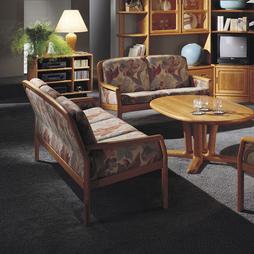 Sofa / skandinavisches Design - 1613 series - dyrlund - Stoff / Leder / mit Armlehnen