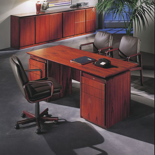 Moderner Schreibtisch - APOLLO 6001/2×6015 - dyrlund - Chef / bodenstehend / Rosenholz