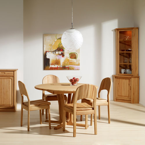 Esstisch / skandinavisches Design - 9275G - dyrlund - Eiche / Gestell aus Holz / rund