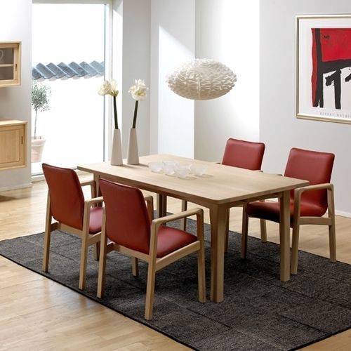 Esstisch / skandinavisches Design - 1248-160K - dyrlund - Eiche / Gestell aus Eiche / rechteckig