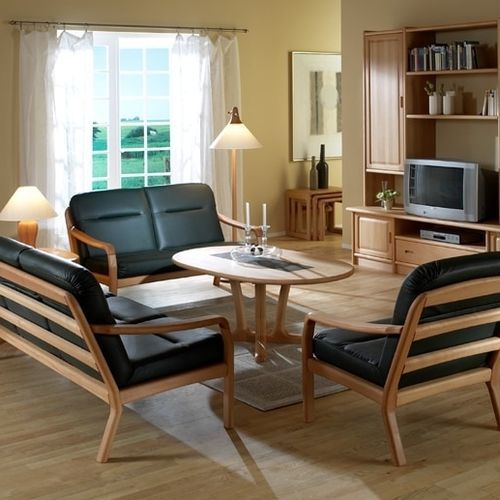 Couchtisch / skandinavisches Design - 9256S - dyrlund - Buche / Gestell aus Buche / oval