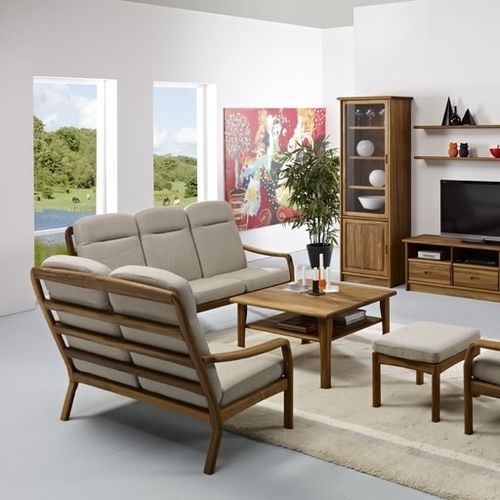 Sofa / skandinavisches Design - 1260H series - dyrlund - Stoff / Leder / mit Armlehnen