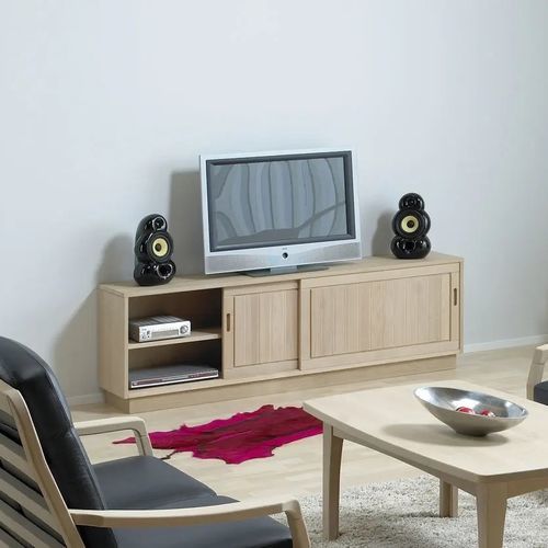 Fernsehmöbel / skandinavisches Design - 0179-3  - dyrlund - lowboard / mit integriertem Stauraum / Eiche