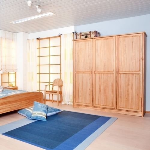 Kleiderschrank / skandinavisches Design - 1163M - dyrlund - Buche / mit Schwingtür / mit Schublade