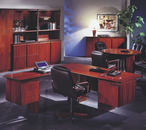 Moderner Schreibtisch - APOLLO 6001/6007/6007K/6013 - dyrlund - Chef / bodenstehend / Rosenholz