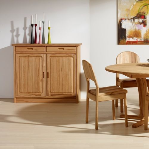 Sideboard / skandinavisches Design - 1104M - dyrlund - Buche / mit Schubladen / mit Schwingtür