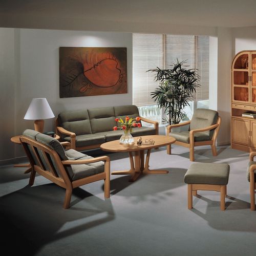 Sofa / skandinavisches Design - 1230A series - dyrlund - Stoff / Leder / mit Armlehnen