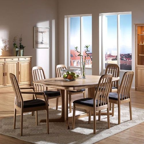 Traditioneller Tisch - 9244 OAK - dyrlund - Holz / Gestell aus Holz / rechteckig