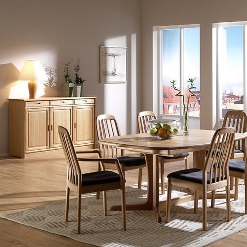 Moderner Sessel - 1588A - dyrlund - Leder / Holz / mit hoher Rückenlehne
