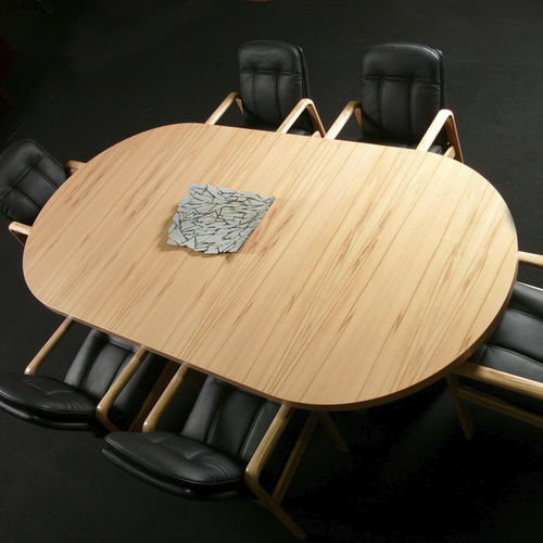 Moderner Besprechungstisch - STARLINE 7612/6 - dyrlund - Buche / Gestell aus Buche / oval