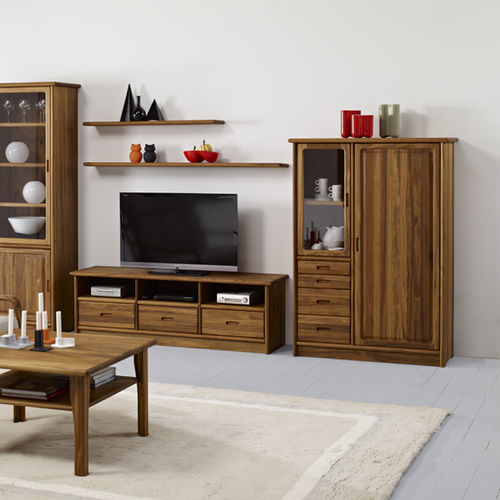 Wohnwand / skandinavisches Design - FREDERIKSBORG  - dyrlund - Holz / Modul / mit Schubladen