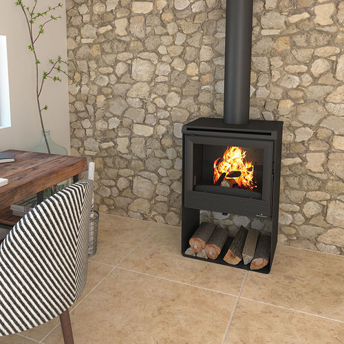 Holz-Kaminofen - CROACIA-T - Bronpi - 9 kW / bodenstehend / modern