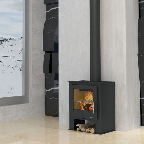 Holz-Kaminofen - GIJON - Bronpi - 11 kW / bodenstehend / modern