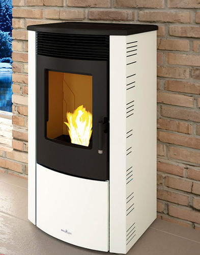 Pelletkaminofen - ABRIL EXTRA - Bronpi - 11 kW / bodenstehend / modern