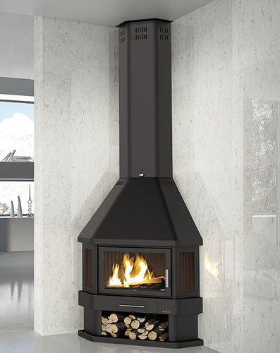 Holzkamin - LORCA-R - Bronpi - wandmontiert / Ecken / geschlossene Feuerstelle