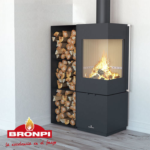 Holz-Kaminofen - BOMBAY-E - Bronpi - 5 kW...10 kW / freistehend / Ecken