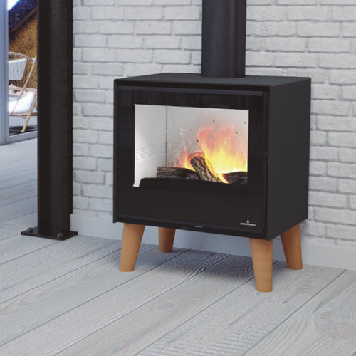 Holz-Kaminofen - ARUS - Bronpi - 5 kW...10 kW / 0 - 5 kW / auf Füßen