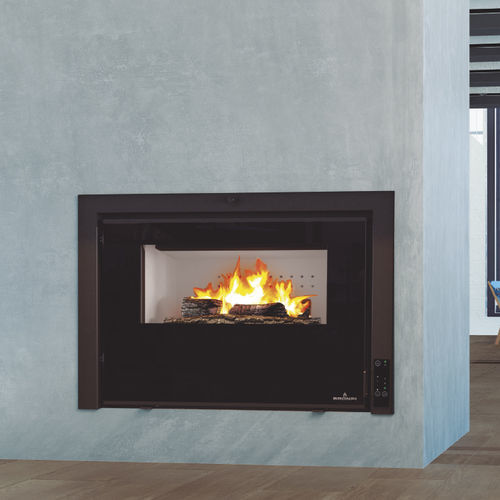 Holz-Kamineinsatz - INSERT-HYBRID - Bronpi - Pellet / Stahl / Gusseisen