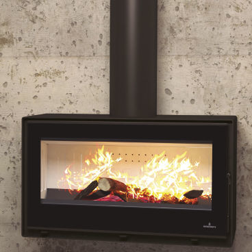 Holz-Kaminofen - CAIRO 90 BOX - Bronpi - 5 kW...10 kW / 0 - 5 kW / 10 kW...20 kW