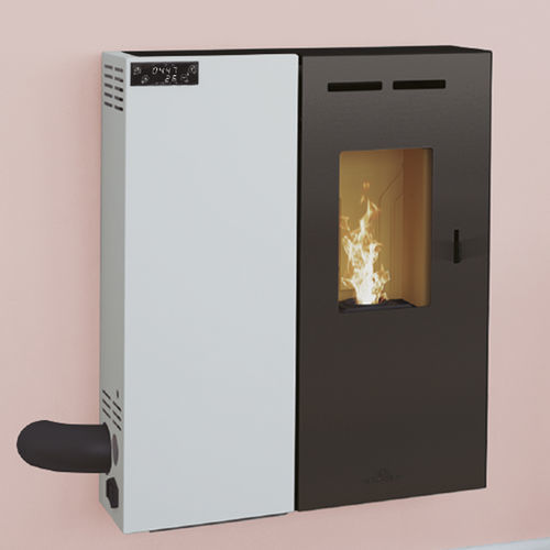 Pelletkaminofen - MINERVA-SLIM - Bronpi - 5 kW...10 kW / 0 - 5 kW / bodenstehend