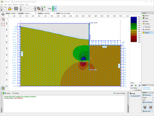 Software / Geotechnische Berechnung - FEM – WATER FLOW - FINE - zur hydraulischen Berechnung / Analyse / für Betonkonstruktion