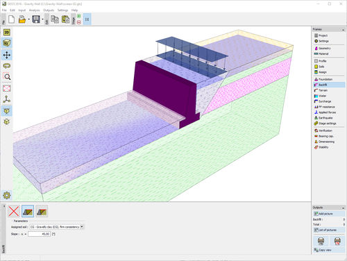 Projektplanungssoftware - GRAVITY - FINE - Baustellen-Management / Berechnungs für Stützmauern / Analyse