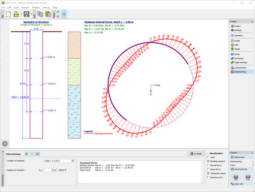 Projektplanungssoftware - SHAFT - FINE - Berechnung / Analyse / für Betonkonstruktion