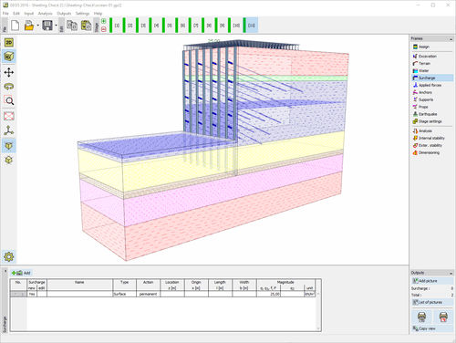 Projektplanungssoftware - SHEETING CHECK - FINE - Modellierung / Geotechnische Berechnung / Berechnungs für Stützmauern