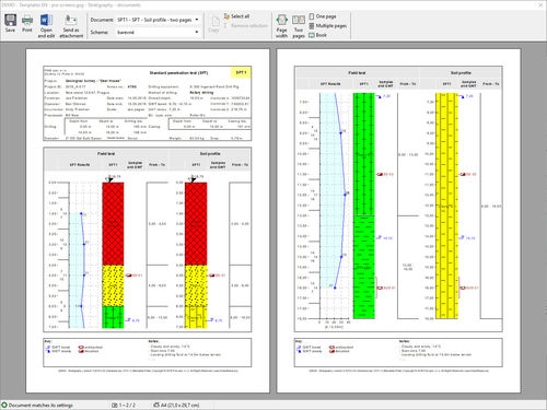 Datenverwaltungssoftware - STRATIGRAPHY – LOGS - FINE - Geotechnische Berechnung / für Stahlkonstruktion