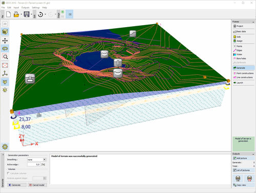 Zeiche-Software - TERRAIN - FINE - Modellierung / Berechnung / für Betonkonstruktion